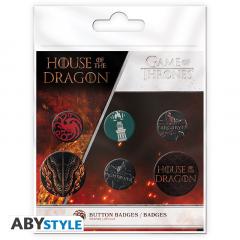 Set 6 insigne - House of the Dragon - Houses