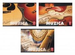 Caiet muzica - 24 file - Mai multe modele - Pret pe bucata