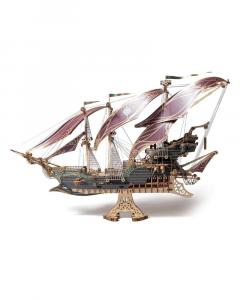 Puzzle 3D - Corabie pirat - Aventurile maritime ale lui sparrow, mov, 518 piese