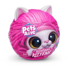 Jucarie de plus interactiva pisica cu accesorii supriza, Smitten Kittens - Pets Alive