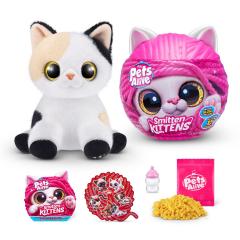 Jucarie de plus interactiva pisica cu accesorii supriza, Smitten Kittens - Pets Alive