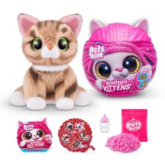 Jucarie de plus interactiva pisica cu accesorii supriza, Smitten Kittens - Pets Alive