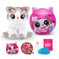 Jucarie de plus interactiva pisica cu accesorii supriza, Smitten Kittens - Pets Alive