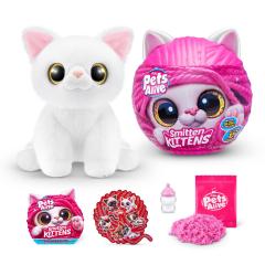 Jucarie de plus interactiva pisica cu accesorii supriza, Smitten Kittens - Pets Alive