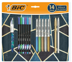 Set 14 pixuri BIC - Pachet mixt metalic