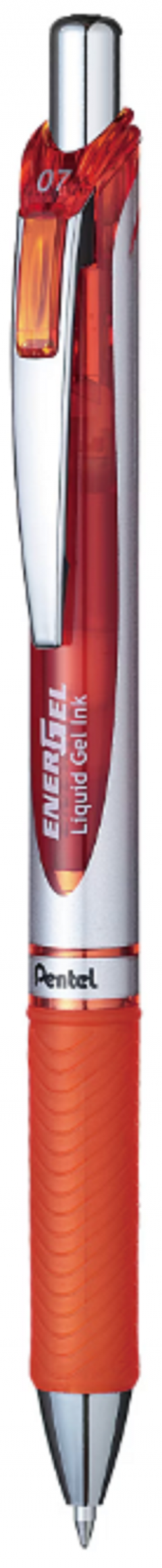 Roller cu gel - Pentel EnerGel, 0.7 mm, Portocaliu