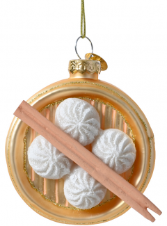 Ornament brad - Dumplings - Brown