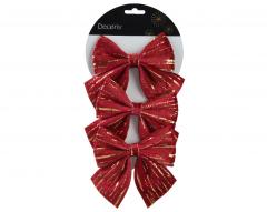 Set 3 fundite - Red with Gold Stripes