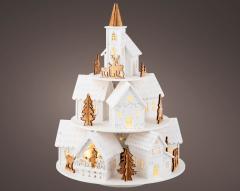 Decoratiune de Craciun - LED Wooden Village - White