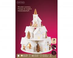 Decoratiune de Craciun - LED Wooden Village - White