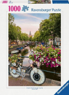 Puzzle 1000 piese - Bicicleta in Amsterdam