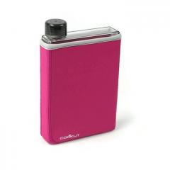 Sticla cu forma plata pentru apa stil termos - Roz