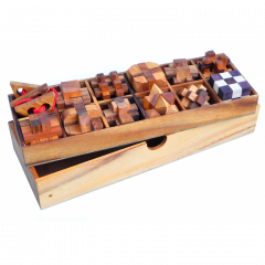 Puzzle din lemn - Wood Set 12 in 1 Leonardo da Vinci