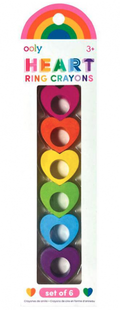 Set 6 creioane colorate - Heart Ring