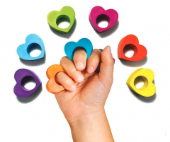 Set 6 creioane colorate - Heart Ring