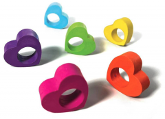 Set 6 creioane colorate - Heart Ring