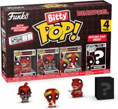 Set 4 figurine - Bitty Pop! Deadpool: Dinopool, Barista, Roman Senator + Mystery