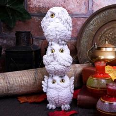 Figurina - Three Wise White Owls