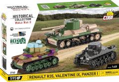 Set de constructie - Renault R35 - Valentine IX - Panzer I