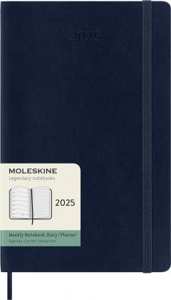 Agenda 2025 - 12 Months Weekly Planner - Soft Cover, Large - Safire Blue