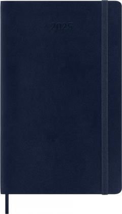 Agenda 2025 - 12 Months Daily Planner - Soft Cover, Pocket - Safire Blue