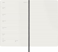 Agenda 2025 - 12 Months Weekly Planner - Soft Cover, Large - Black (German Language)