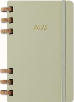 Agenda 2025 - Moleskine Spiral 12 Month - Weekly and Monthly Life Planner - Large - Hard Cover, Kiwi