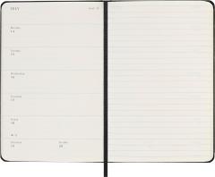 Agenda 2025 - Moleskine Classic 12 Month - Weekly Notebook Planner - Hard Cover - Pocket, Black