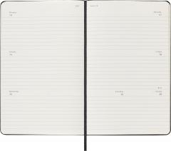 Agenda 2025 - Moleskine Classic 12 Month -  Weekly Horizontal Planner - Hard Cover - Large, Black