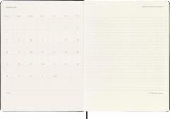 Agenda 2025 - Moleskine PRO 12 Month - Weekly Vertical Planner - Hard Cover - XL, Black