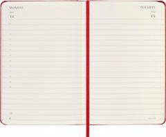 Agenda 2025 - Moleskine Classic 12 Month - Daily Planner - Hard Cover - Pocket, Red
