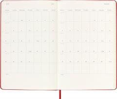 Agenda 2025 - Moleskine Classic 12 Month - Weekly Notebook Planner - Hard Cover - Large, Red
