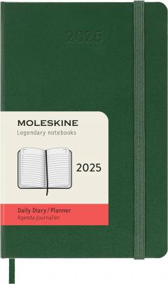 Agenda 2025 - Moleskine Classic 12 Month - Daily Planner - Hard Cover - Pocket, Green