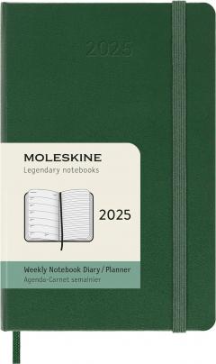 Agenda 2025 - Moleskine Classic 12 Month - Weekly Notebook Planner - Hard Cover - Pocket, Green