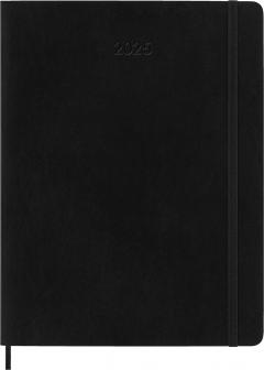 Agenda 2025 - Moleskine Classic 12 Month - Monthly Notebook Planner - Soft Cover - XL, Black