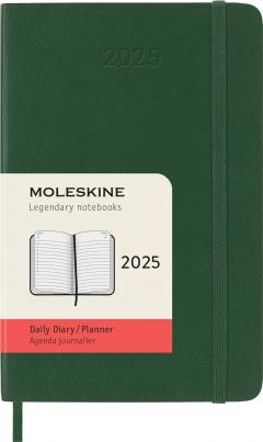 Agenda 2025 - Moleskine Classic 12 Month - Daily Planner - Soft Cover - Pocket, Green