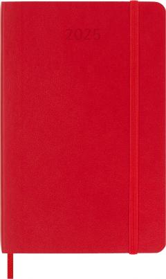 Agenada 2025 - Moleskine Classic 12 Month - Weekly Planner Notebook - Soft Cover, Pocket, Red