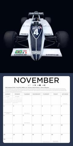 Calendar 2025 - 16-Month - The Art of the Formula 1 Race Car