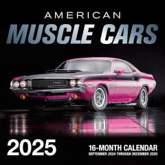 Calendar 2025 - 16-Month Calendar - American Muscle Cars
