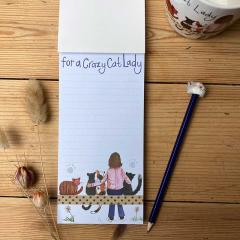 Carnet magnetic - To Do List - Crazy Cat Lady