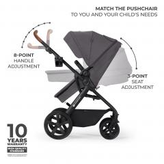 Carucior 3in1 Kinderkraft - A-Tour, Dark Grey