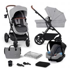 Carucior 3 In 1 Kinderkraft - A-Tour, Light Grey