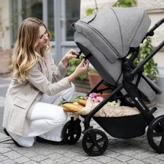 Carucior 3 In 1 Kinderkraft - A-Tour, Light Grey