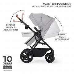 Carucior 3 In 1 Kinderkraft - A-Tour, Light Grey