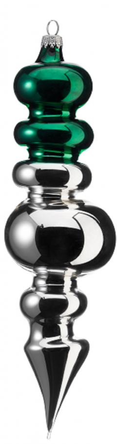 Glob - CarturESTI festiv - Lampadar - Argintiu si verde