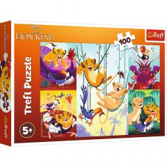 Puzzle 100 piese - Disney - Curajosul Rege Lion