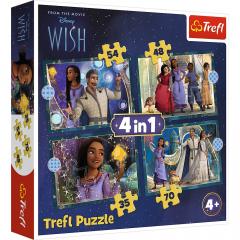 Puzzle 4-in-1 - Disney Wish: Visele devin realitate