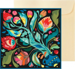 Felicitare - Copacul vietii - Negru