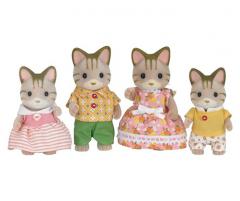 Set 4 figurine - Sylvanian Families - Pisici vargate