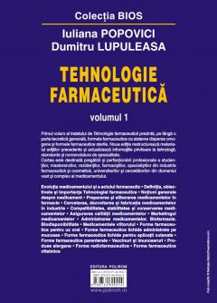 Tehnologie farmaceutica. Volumul I